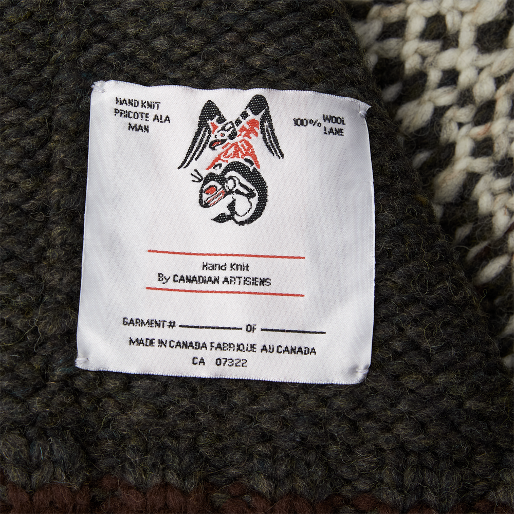 Alternate view of the Filson Handmade Sweater - Dark Green Heather