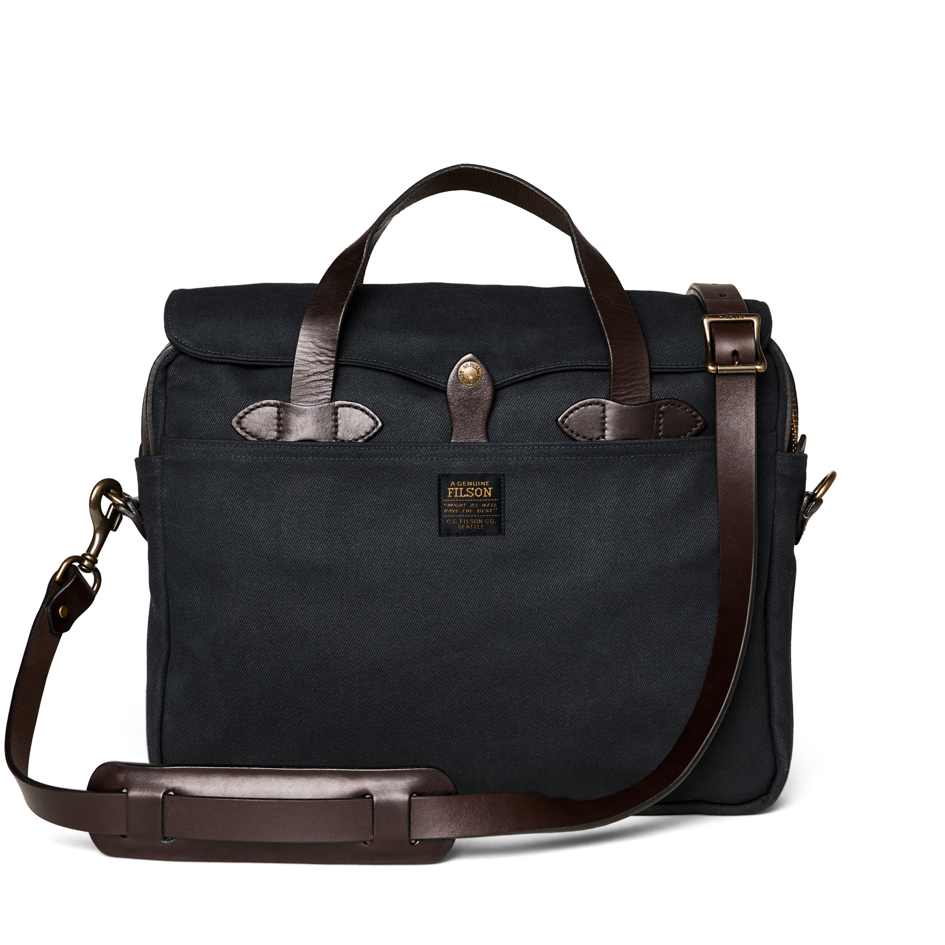 Rugged Twill Original Briefcase - Navy | Filson Rugged Twill Original Briefcase - Navy | Filson