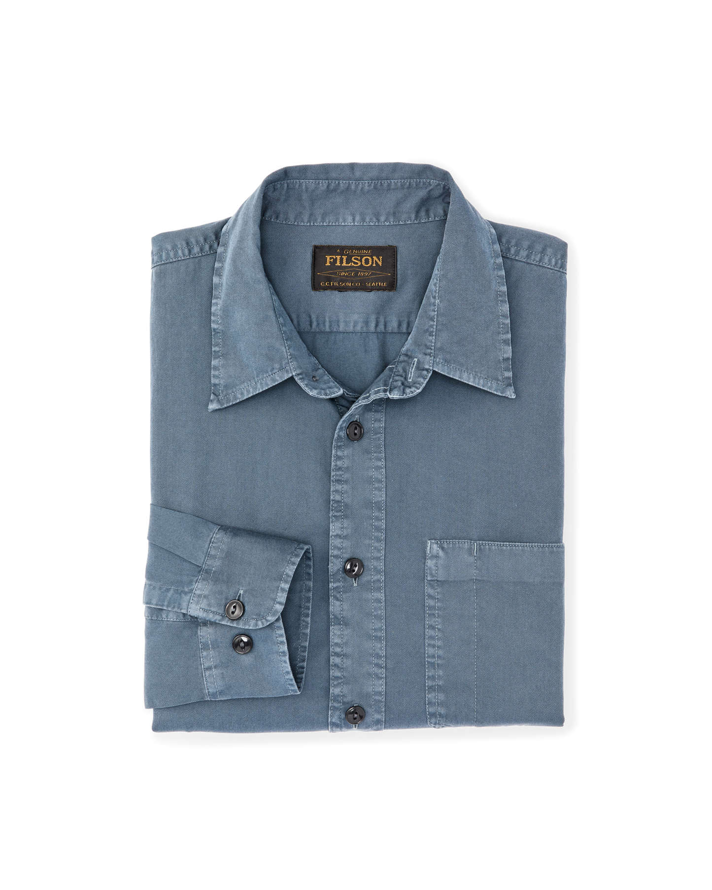 Alternate view of the Filson 4.5-oz. Twill Shirt - Orion Blue