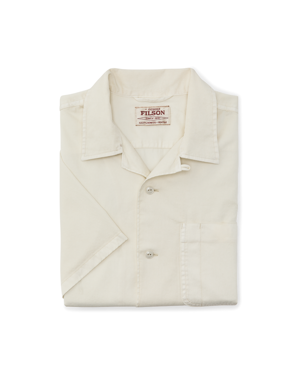 Short Sleeve 4.5-oz. Twill Shirt - Ivory