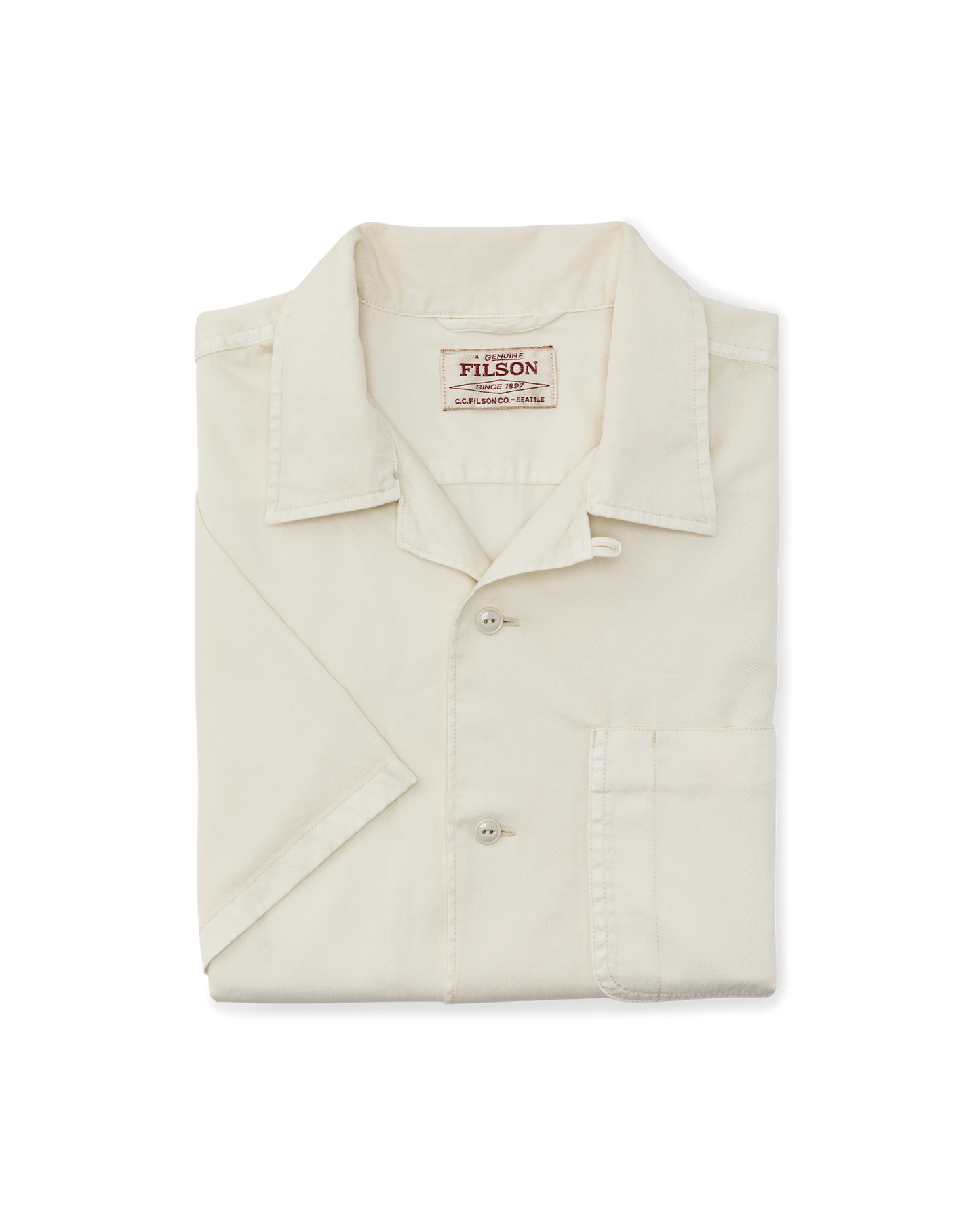 Short Sleeve 4.5-oz. Twill Shirt - Ivory