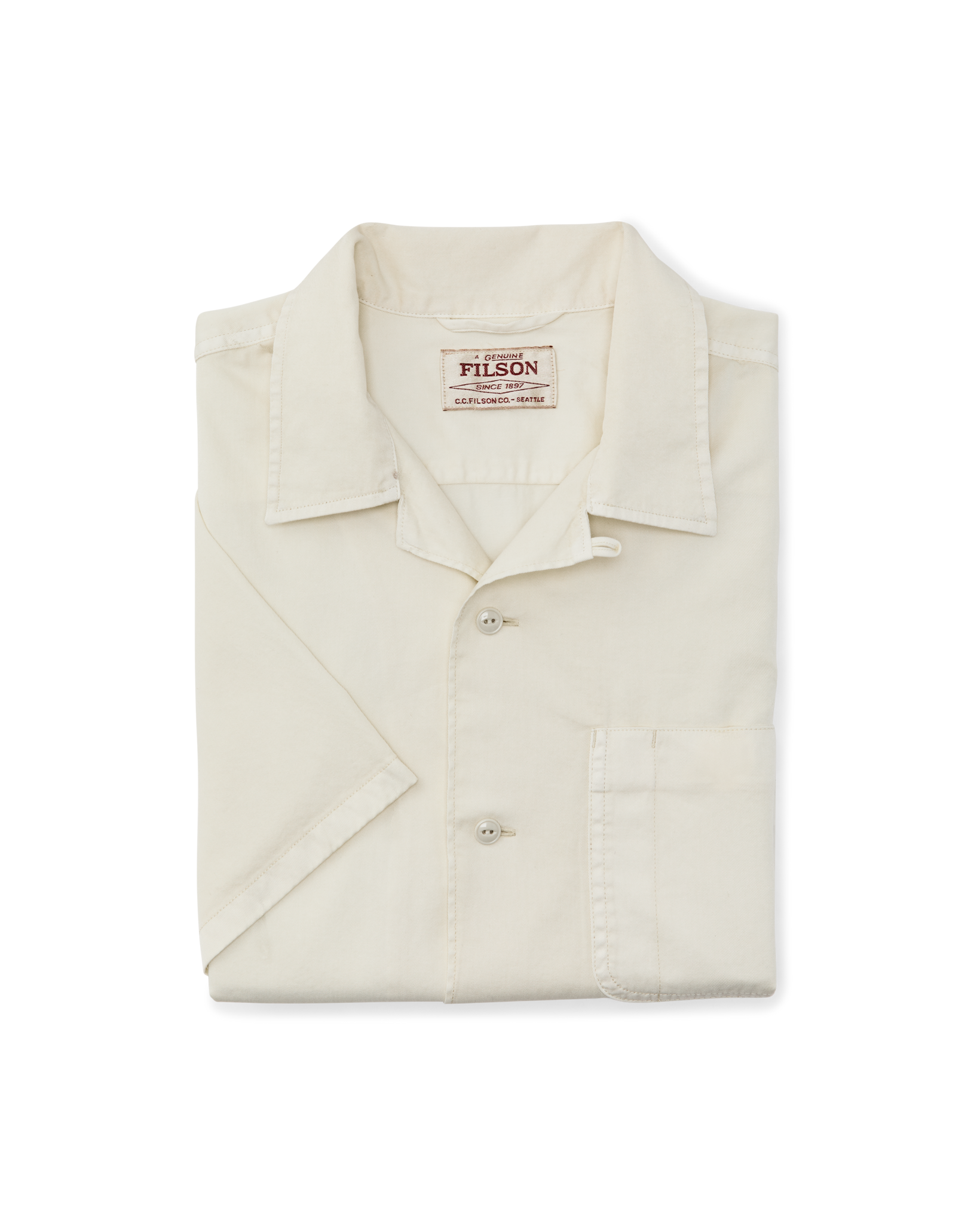 Short Sleeve 4.5-oz. Twill Shirt - Ivory