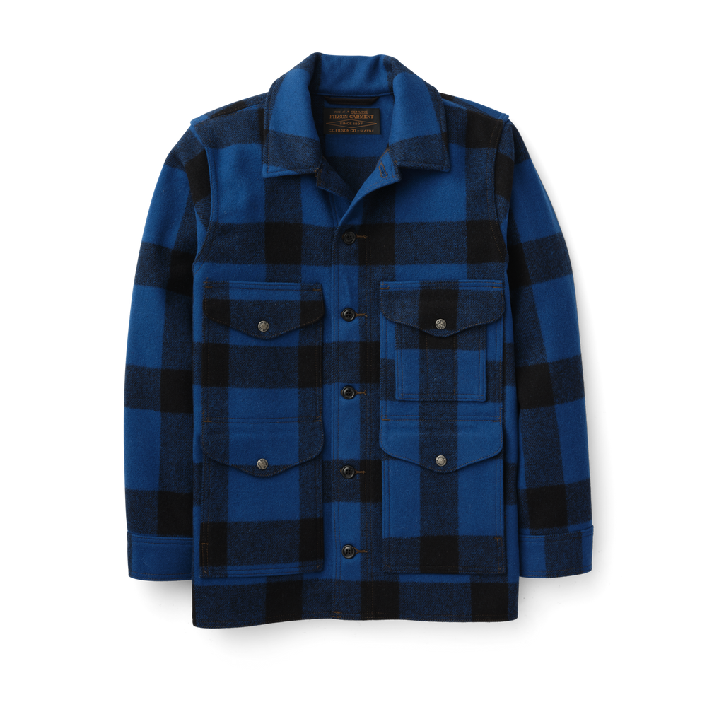 Alternate view of the Filson Mackinaw Wool Cruiser Jacket - Cobalt Blue / Black