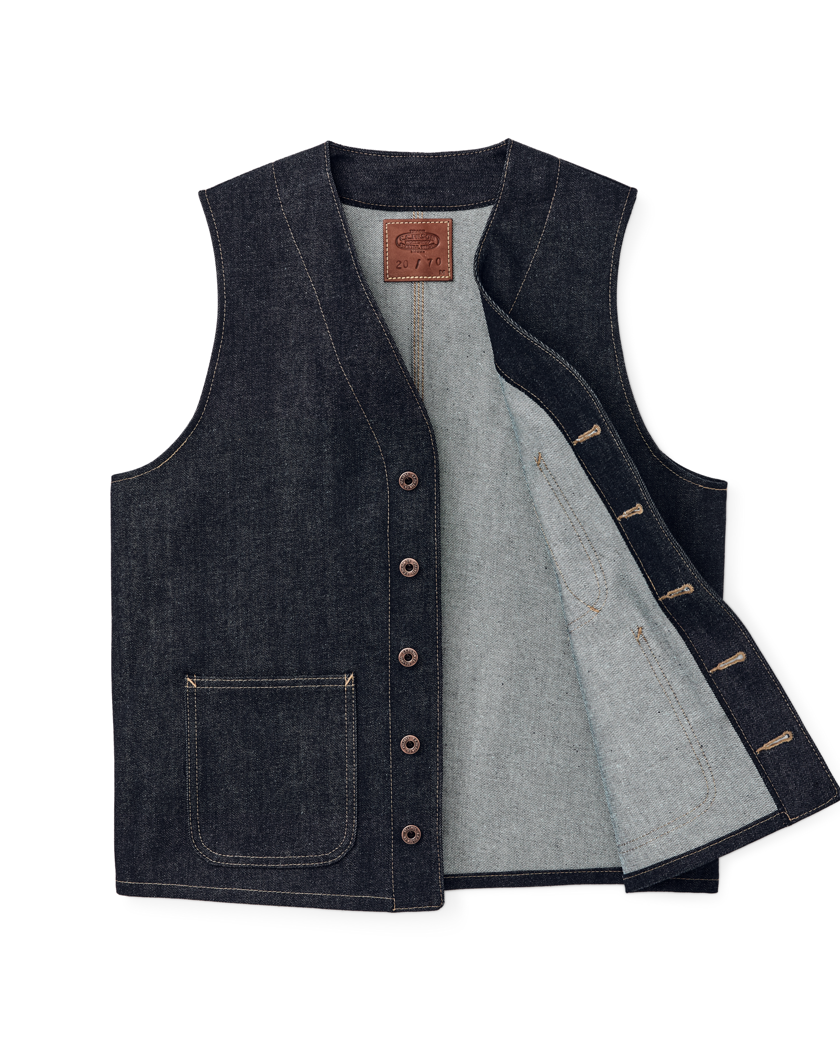 Workshop Denim Vest - Dark Indigo | Filson