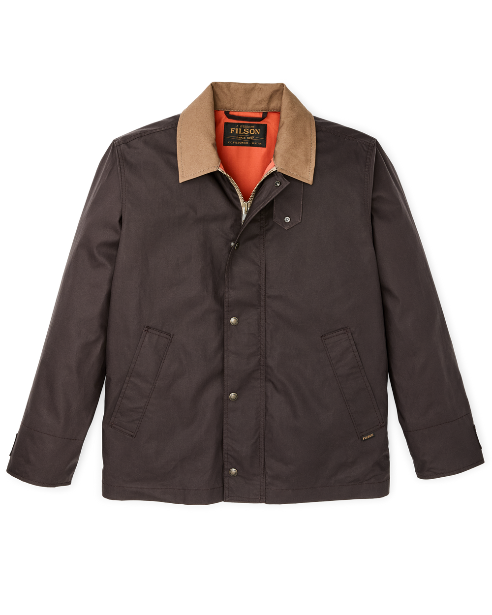 FILSON フィルソン ジャケット ブラウン S Dry Wax Short Field Jacket - Dark Brown | Filson