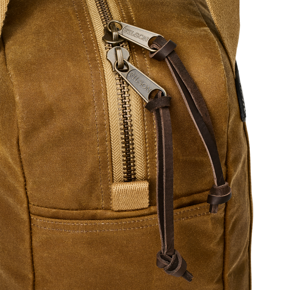 Alternate view of the Filson Tin Cloth Zipper Tote Bag - Dark Tan