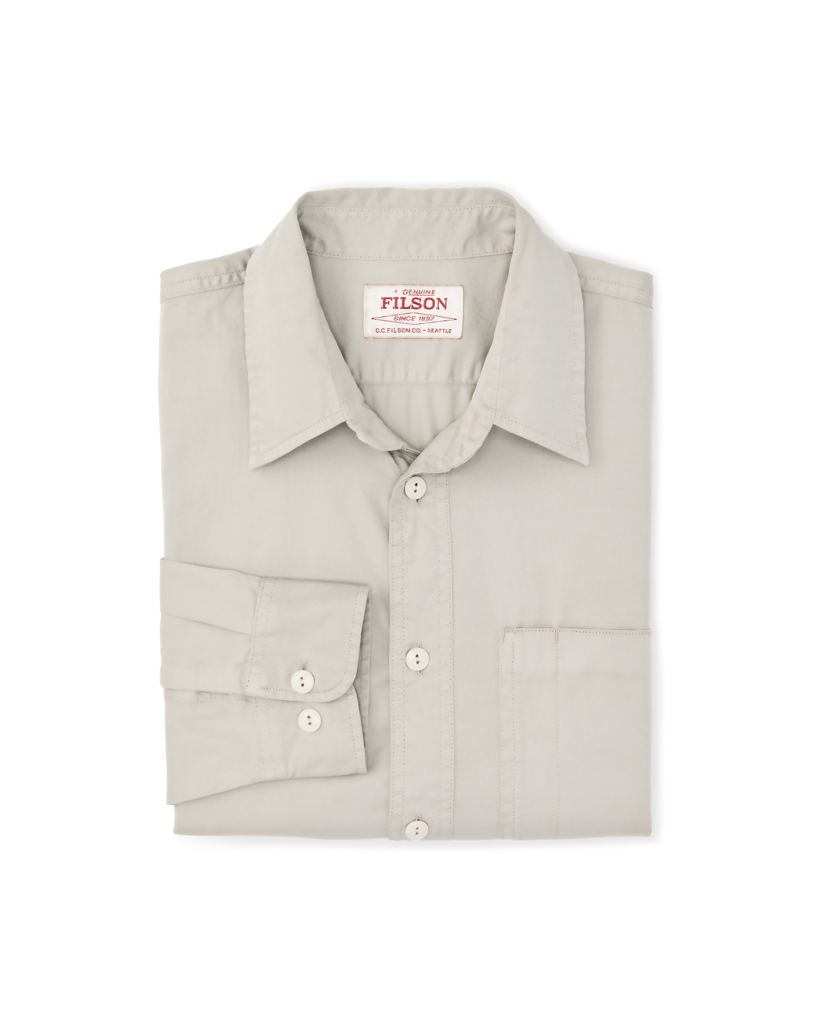 Alternate view of the Filson 4.5-oz. Twill Shirt - Gray Sky