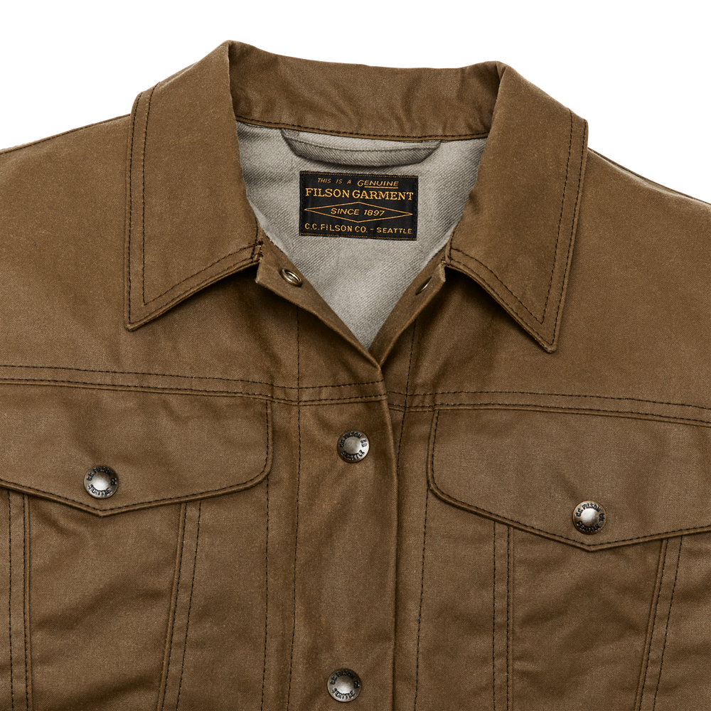 Alternate view of the Filson Women's Short Lined Cruiser Jacket - Dark Tan