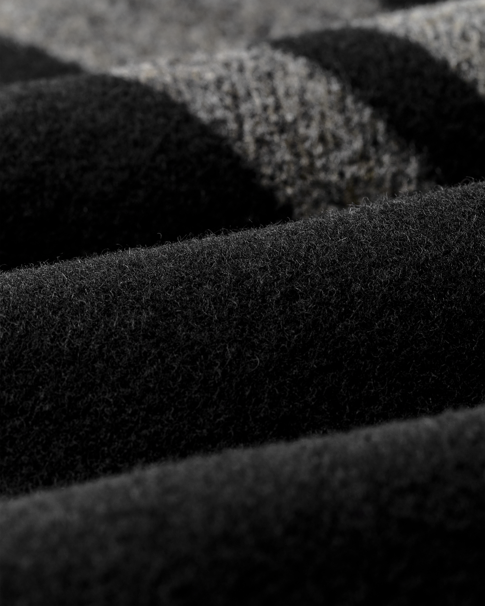 Mackinaw Wool Anorak - Black / Gray Stripe