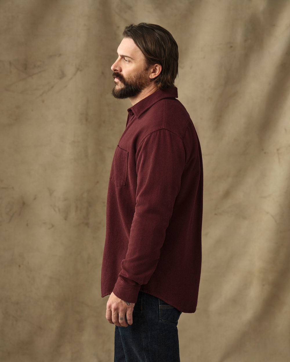 Rustic Flannel Shirt - Port Heather