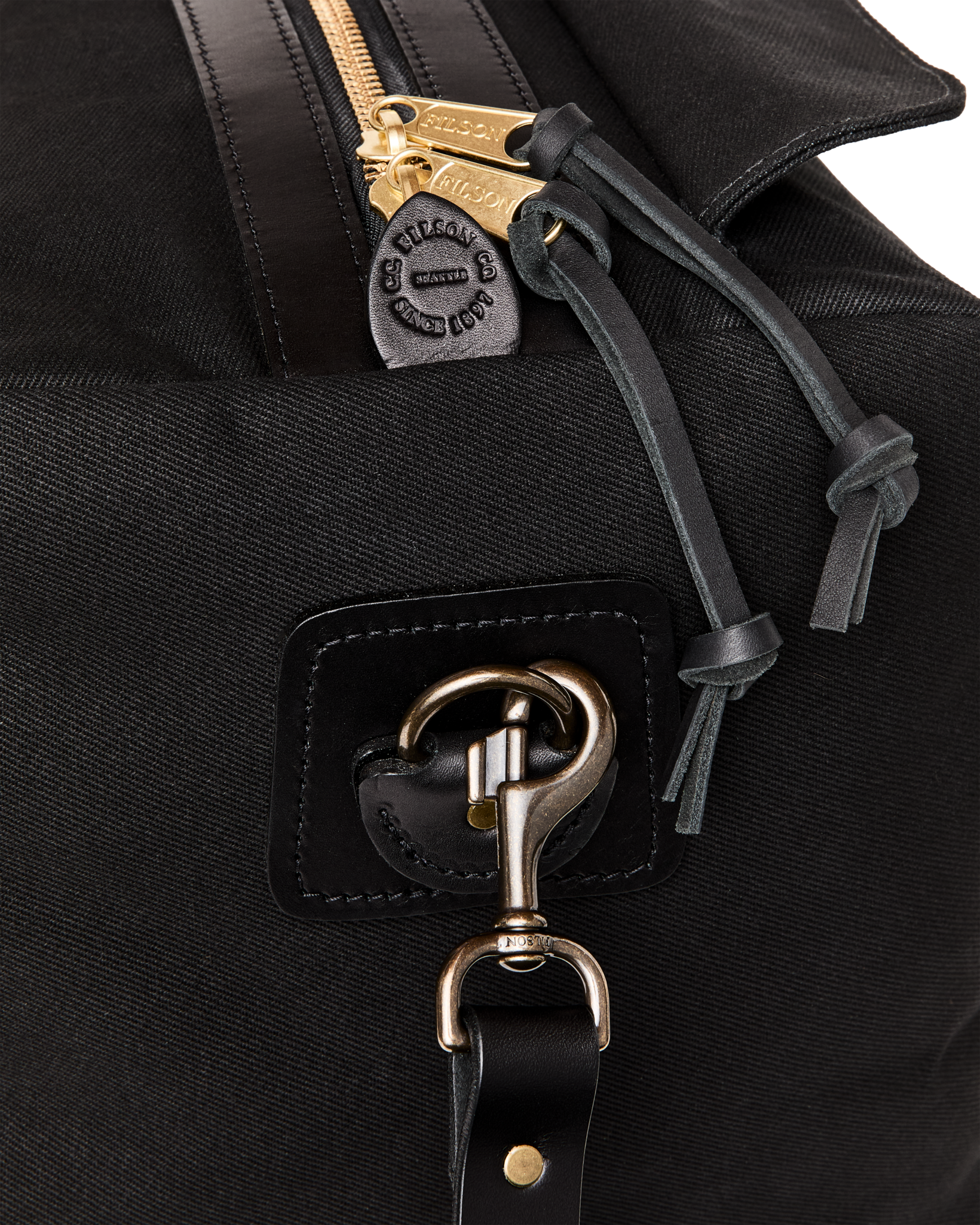 Alternate view of the Filson Medium Rugged Twill Duffle Bag - Black