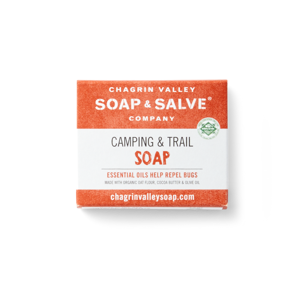 Front-facing image of the Filson Camping & Trail Soap Bar - Red