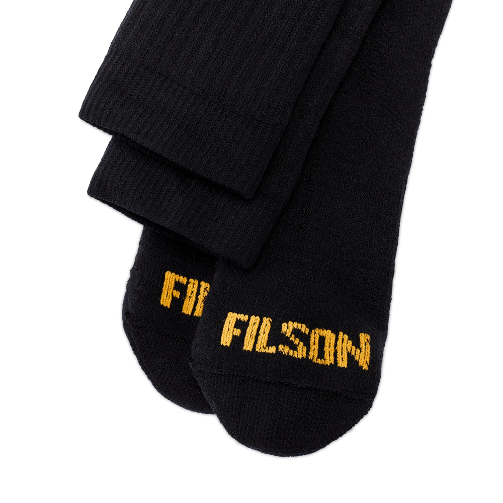 Alternate view of the Filson Midweight Traditional Crew Socks - Black