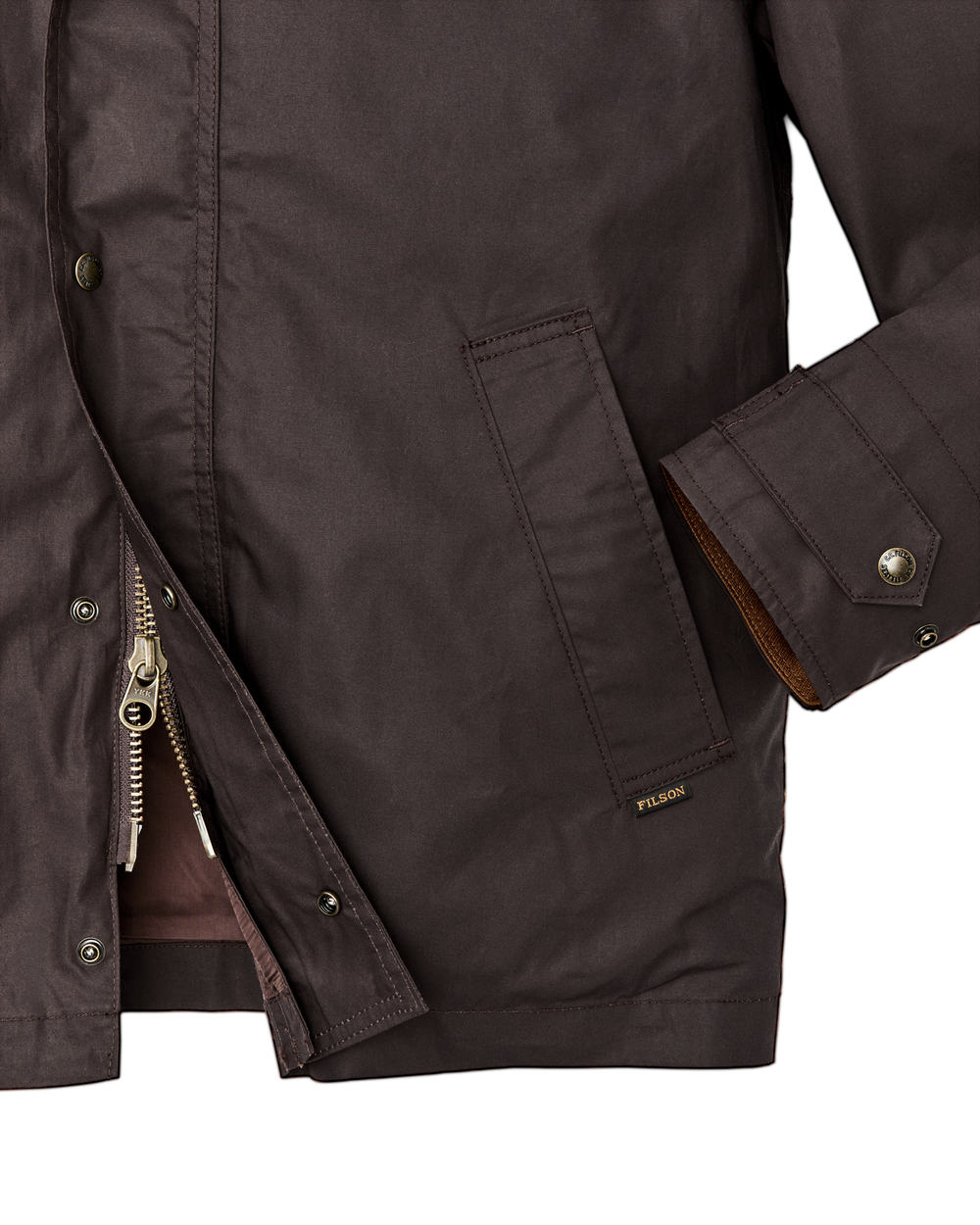 Dry Wax Short Field Jacket - Dark Brown Tan