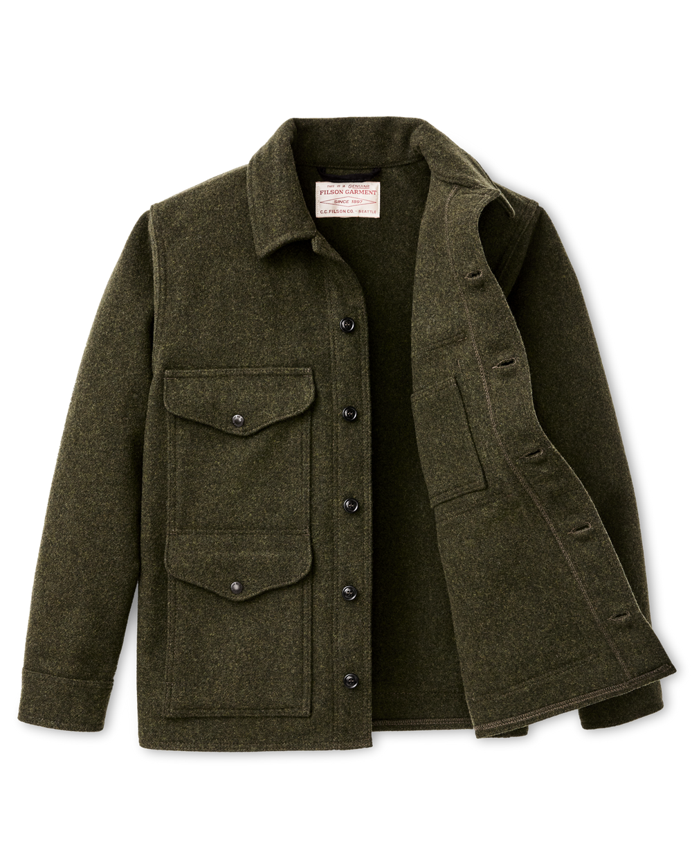Mackinaw Wool Cruiser Jacket - Forest Green