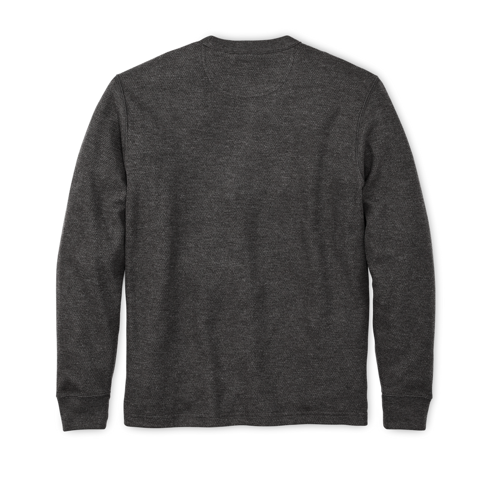 Alternate view of the Filson Waffle Knit Thermal Crewneck - Charcoal