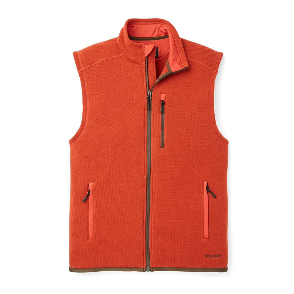 Front-facing image of the Filson Ridgeway Fleece Vest - Canvas Back