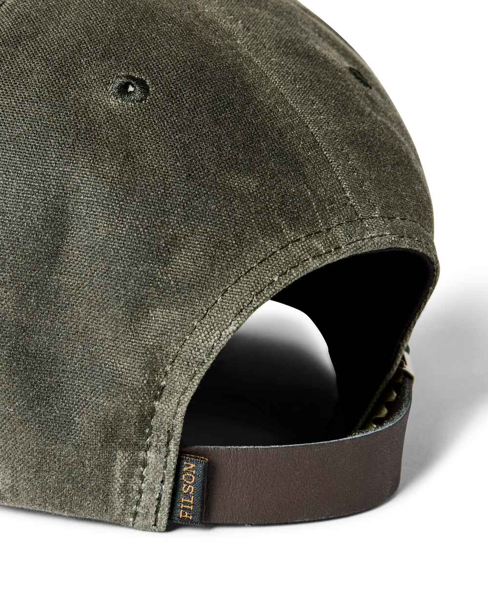 Alternate view of the Filson Waxed Logger Cap - Otter Green