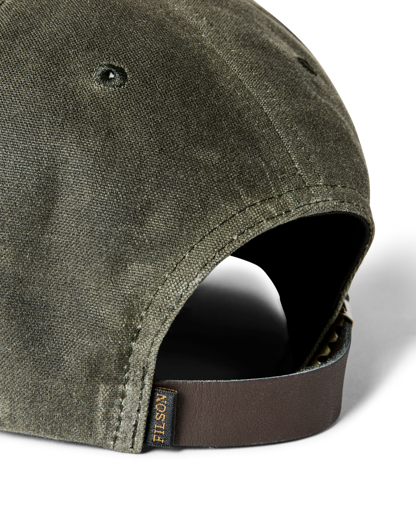 Alternate view of the Filson Waxed Logger Cap - Otter Green