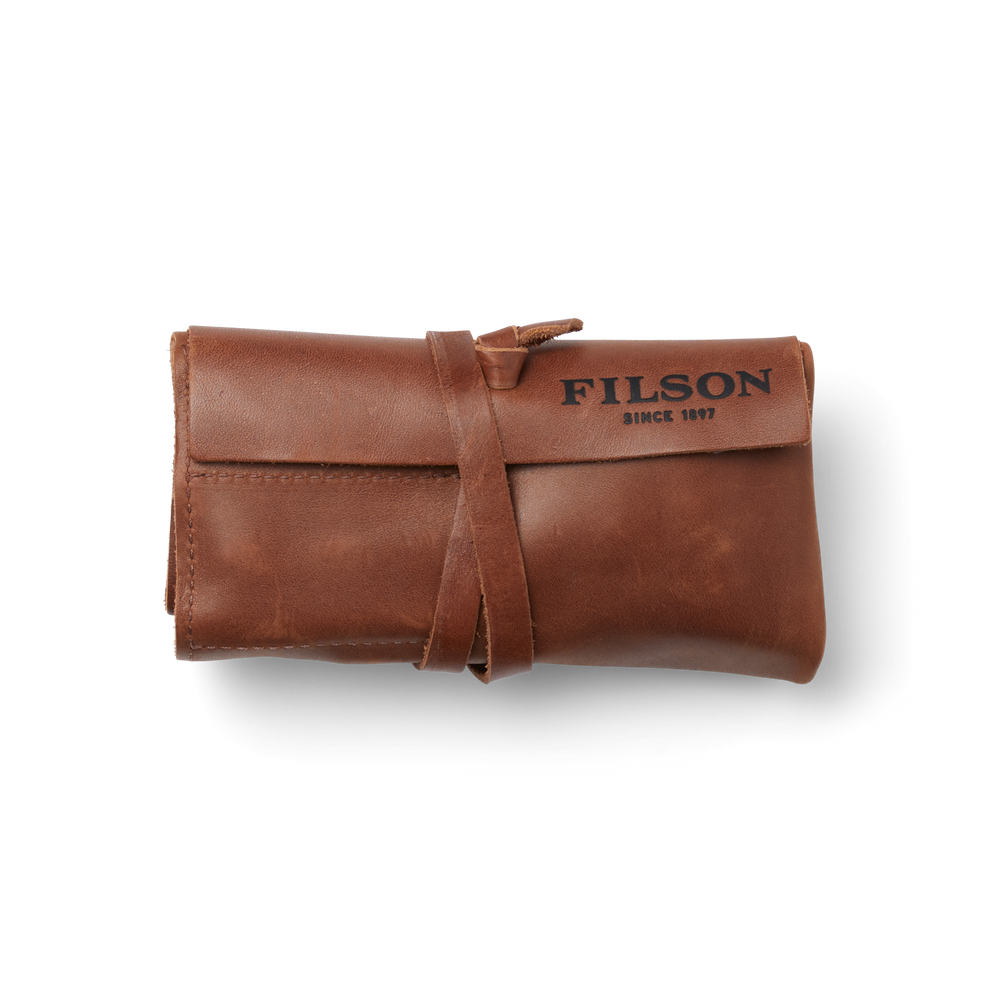 Alternate view of the Filson Leather Pipe Roll - Brown