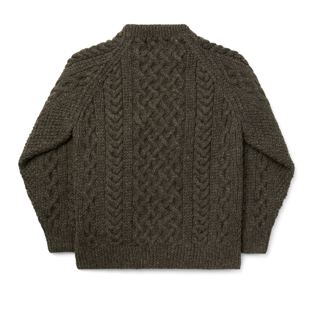 Alternate view of the Filson Wool Fisherman's Sweater - Peat