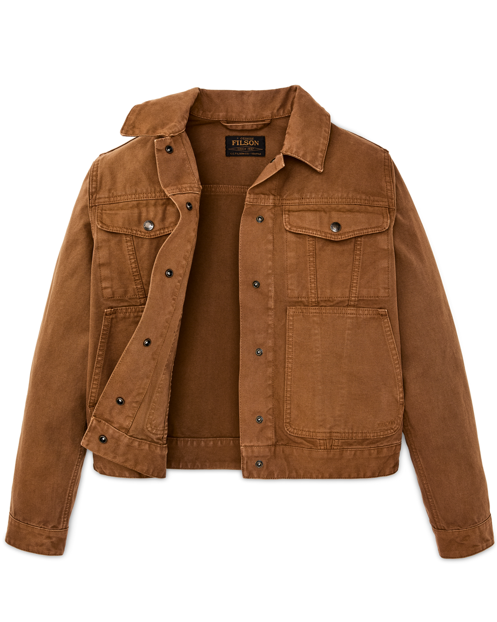 Alternate view of the Filson Women's Canvas Short Cruiser Jacket - Harvest Tan