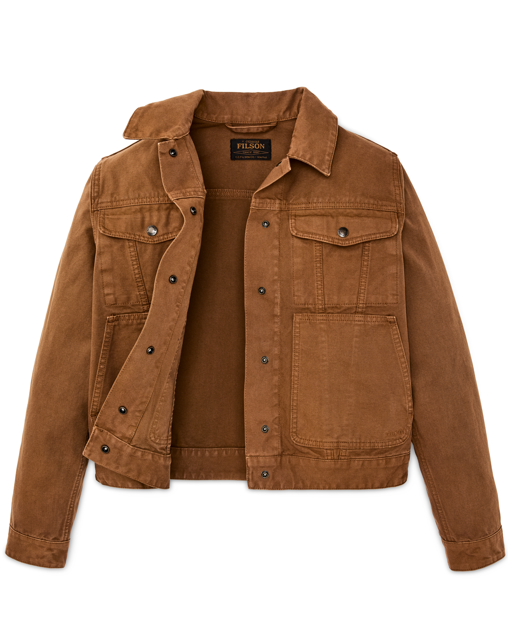 Alternate view of the Filson Women's Canvas Short Cruiser Jacket - Harvest Tan