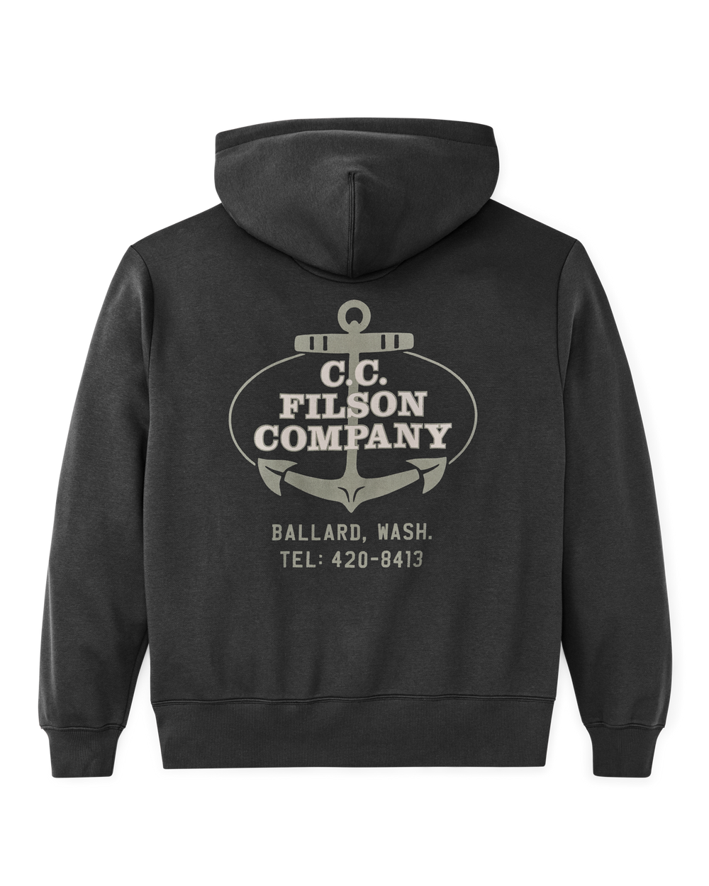 Ballard Graphic Hoodie - Faded Black