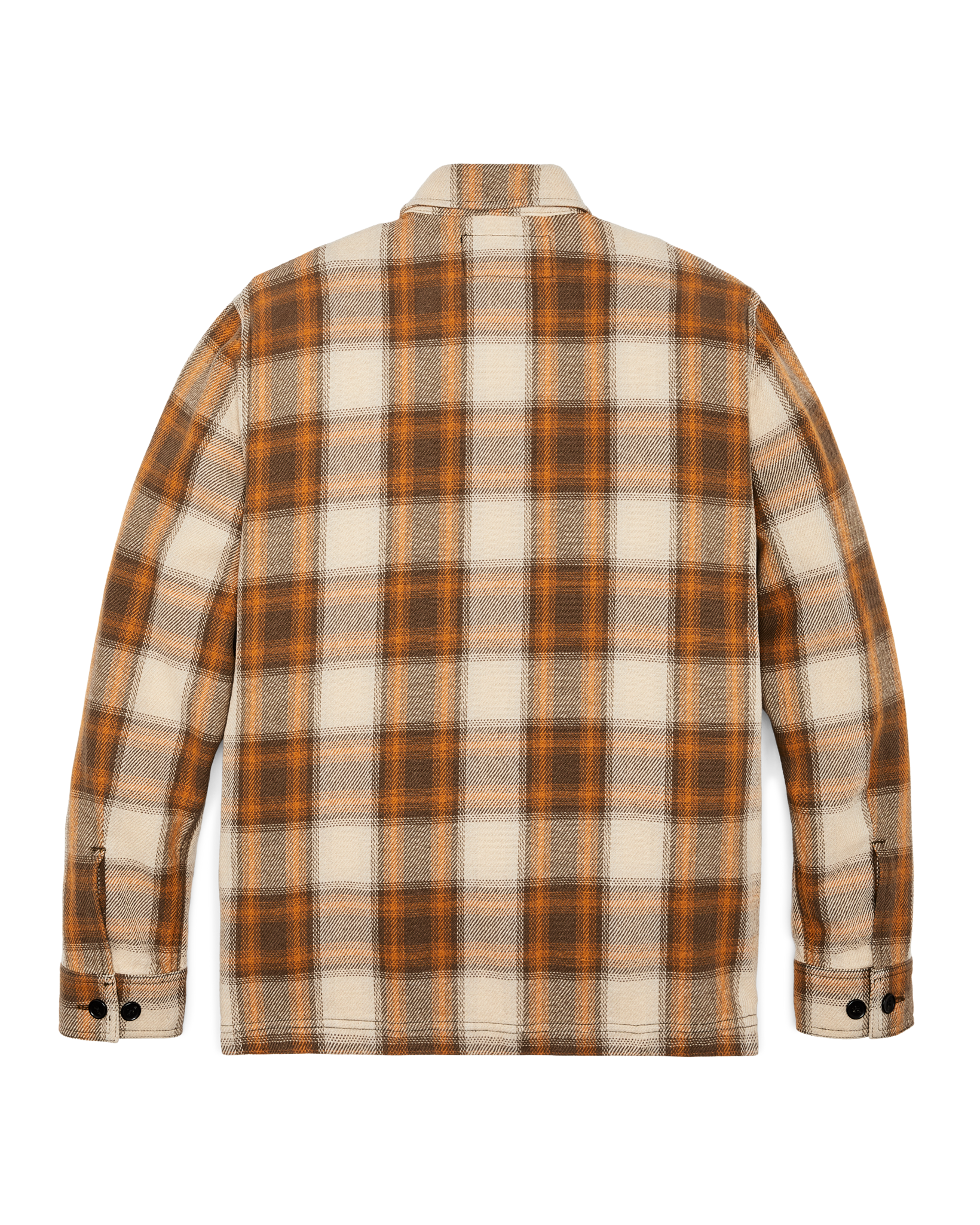 Alternate view of the Filson Deer Island Jac-shirt - Orange / Brown Shadow Plaid