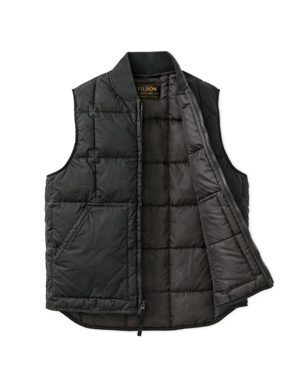 Heritage Cotton Down Vest - Black