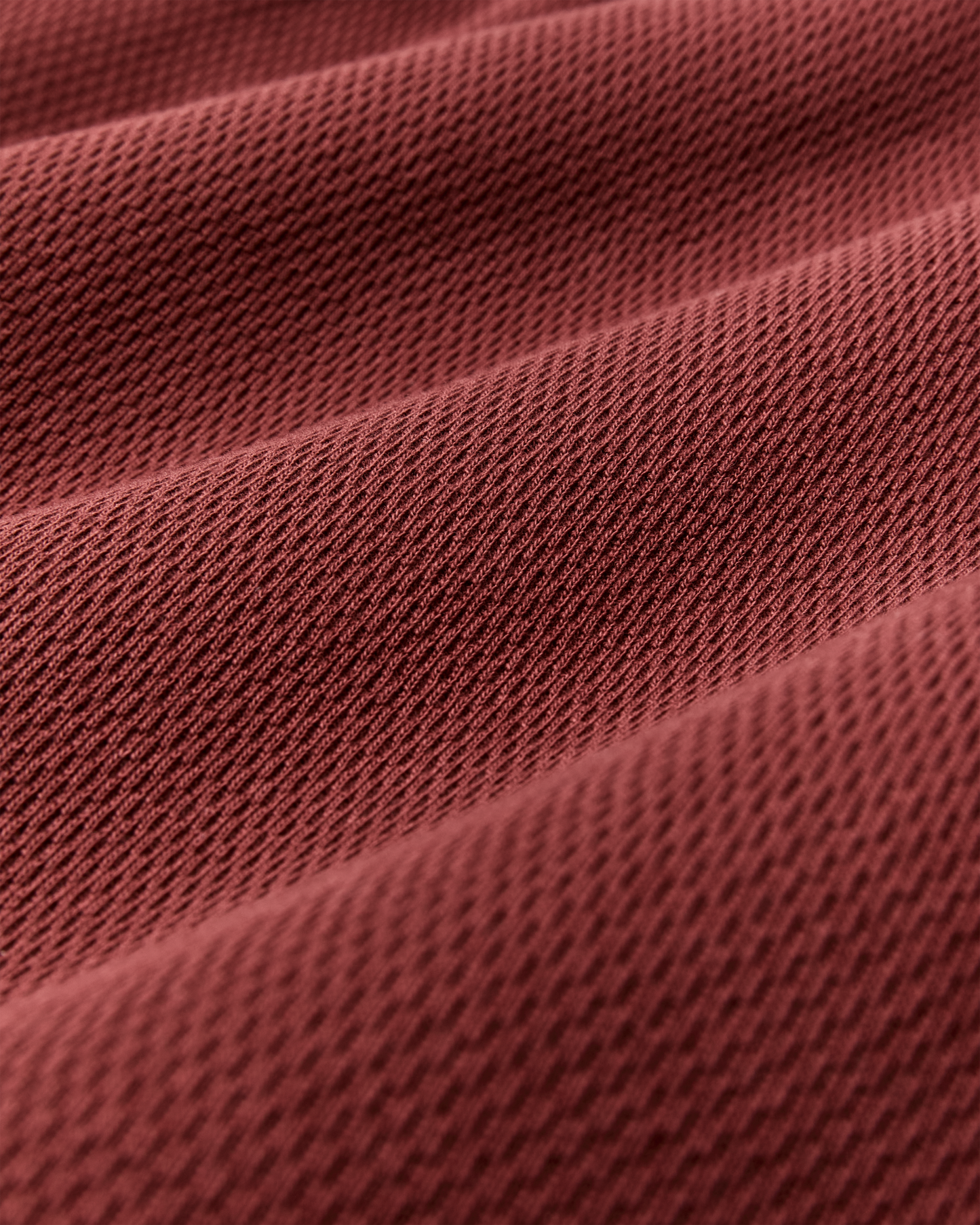 Waffle Knit Thermal Crewneck - Fired Brick