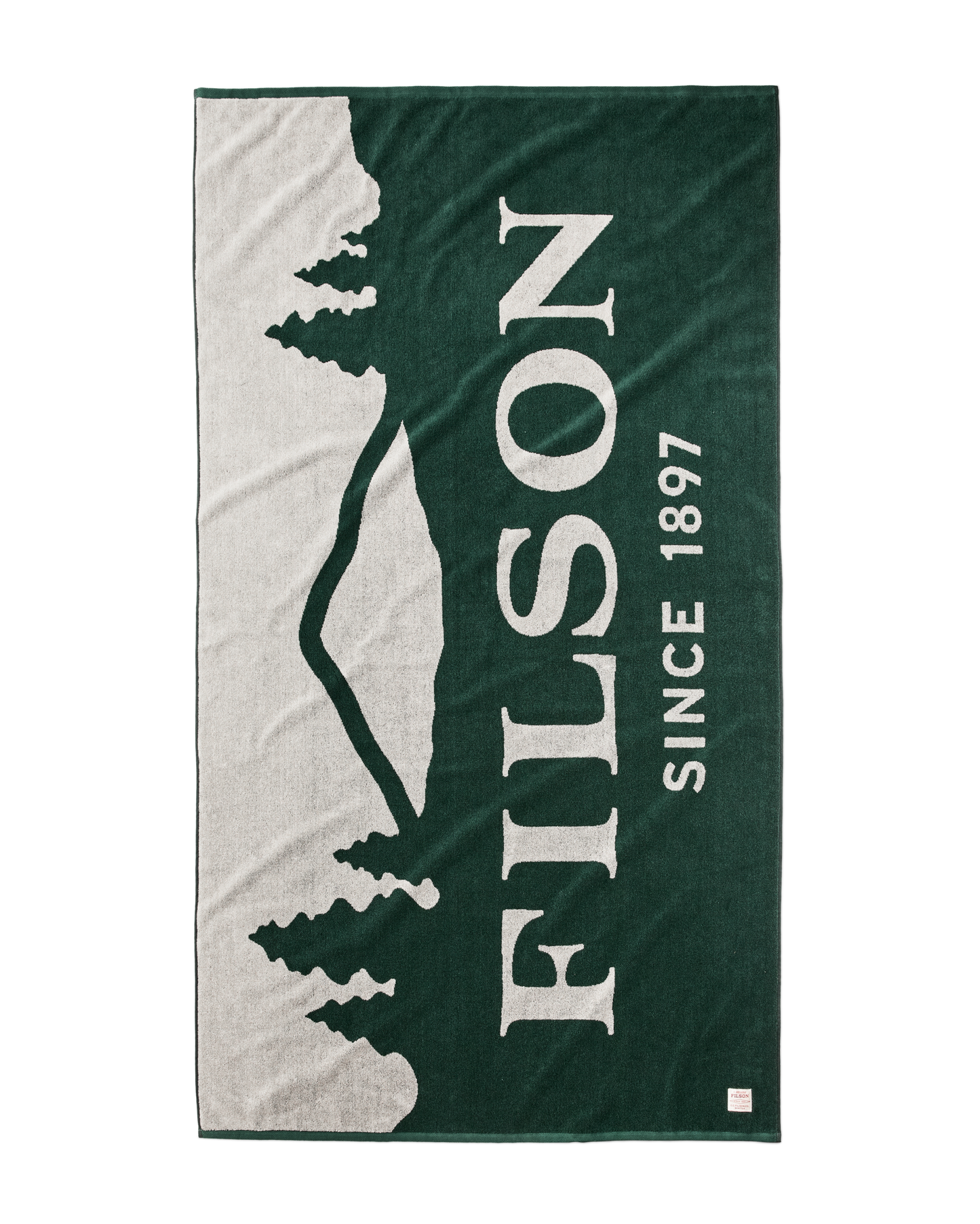 Front-facing image of the Filson Scenic Filson Towel - Spruce