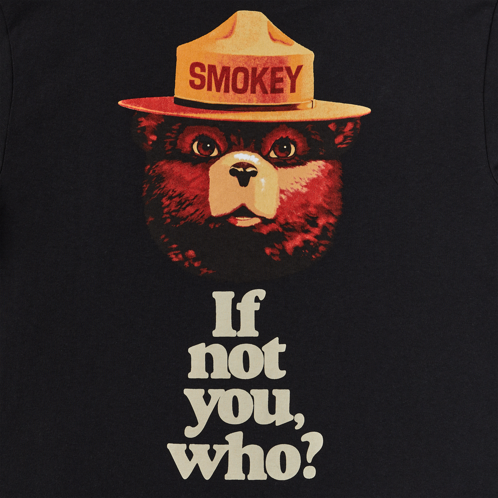 Alternate view of the Filson Long Sleeve Smokey Bear Pioneer T-shirt - Black / Smokey If Not You