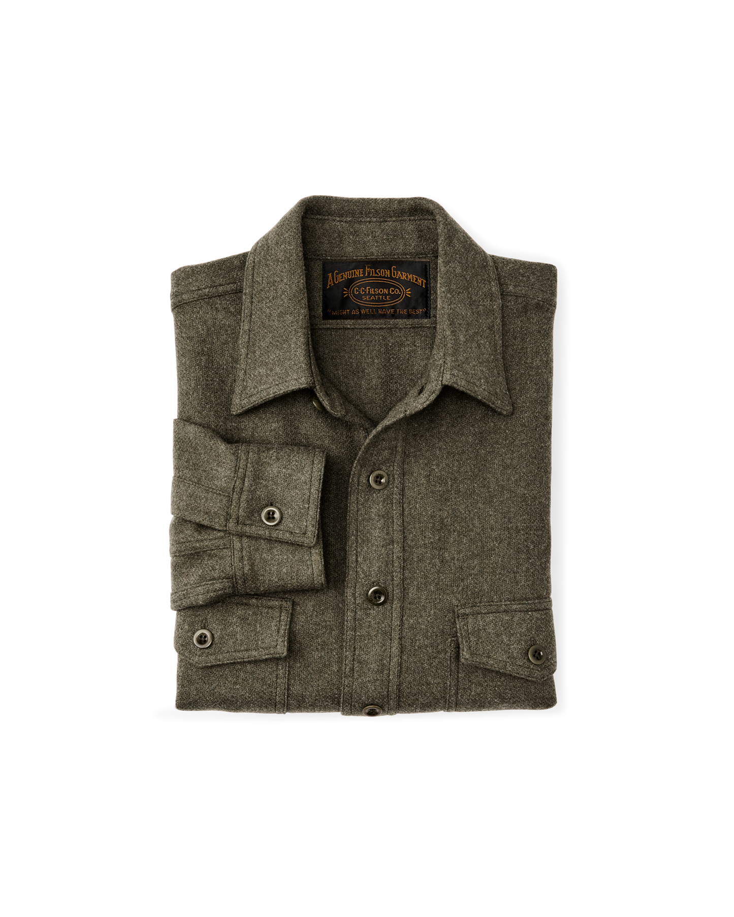 1922 Archive Wool Shirt - Dark Olive