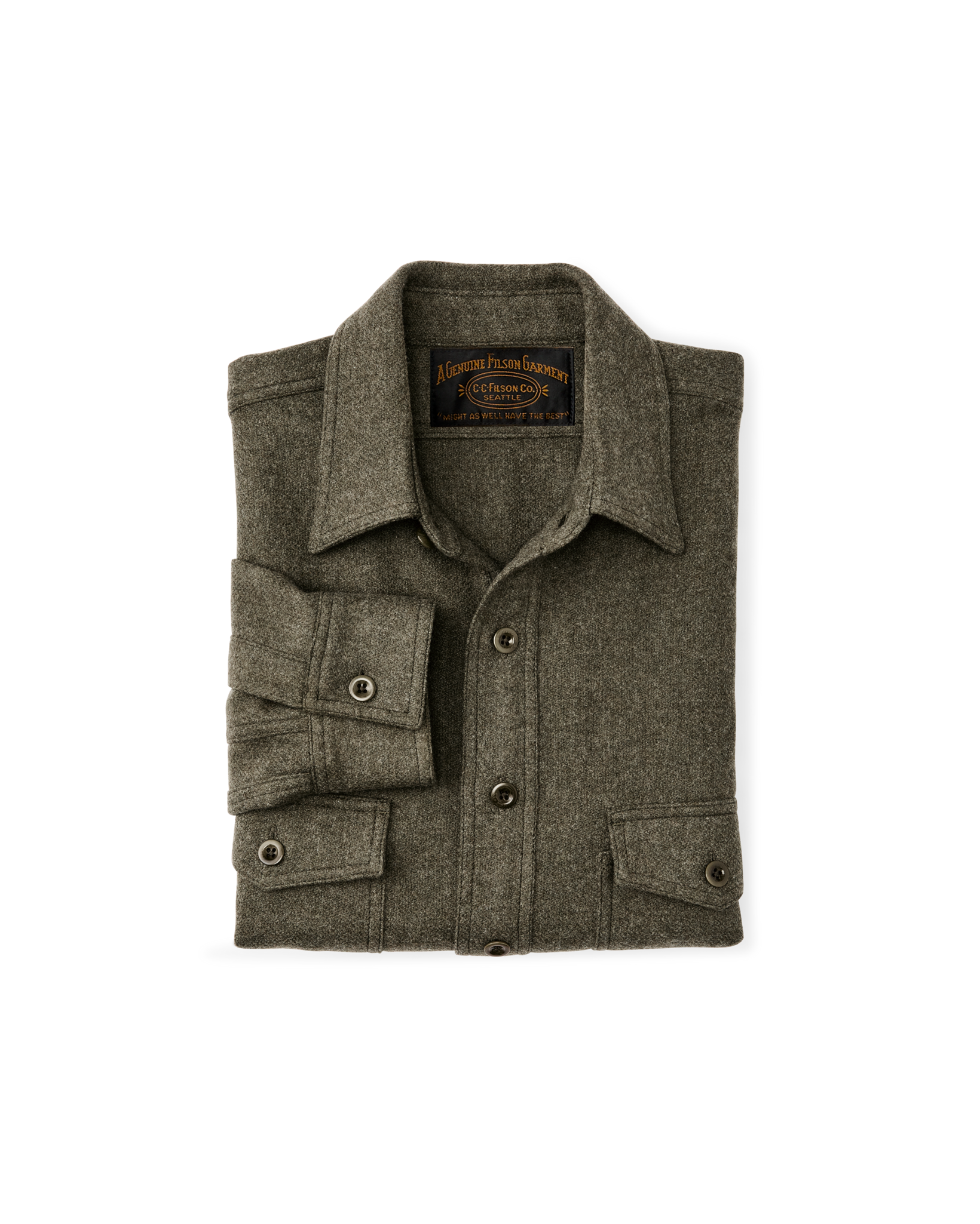 1922 Archive Wool Shirt - Dark Olive