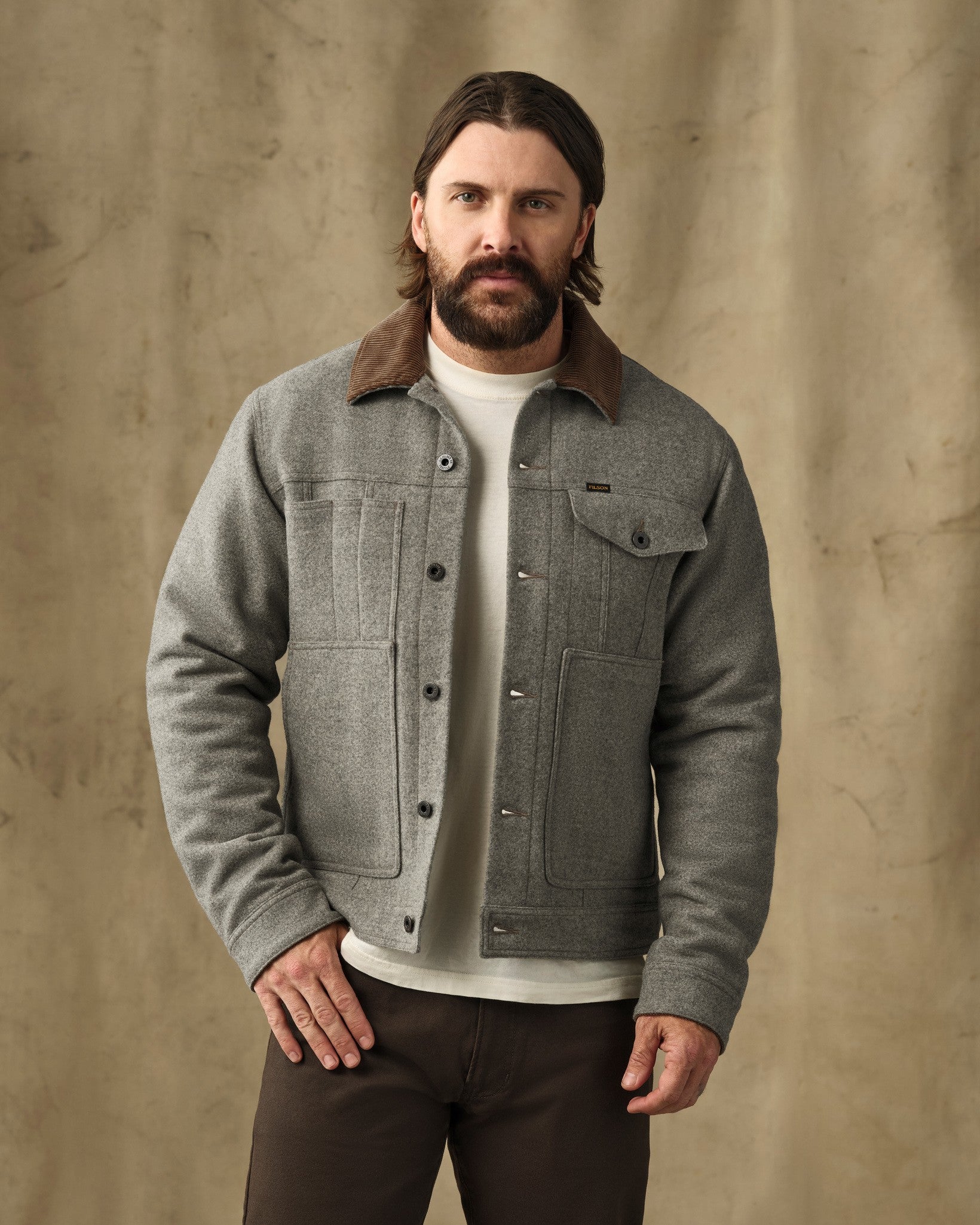 FILSON ウール混紡手袋 Sサイズ グレー系 Spokane Insulated Short Cruiser - Vintage Heather Gray | Filson