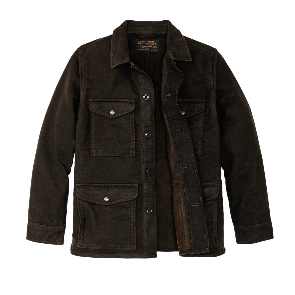 Alternate view of the Filson Vintage Wash Moleskin Work Coat - Siberian Brown