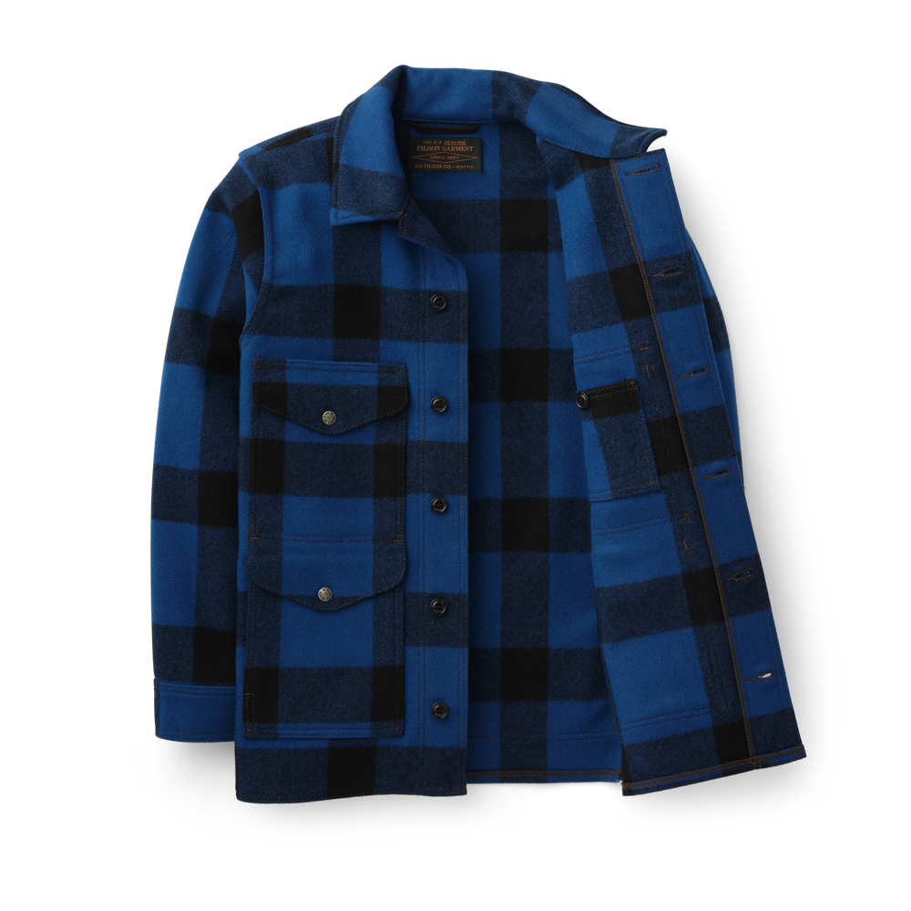 Alternate view of the Filson Mackinaw Wool Cruiser Jacket - Cobalt Blue / Black