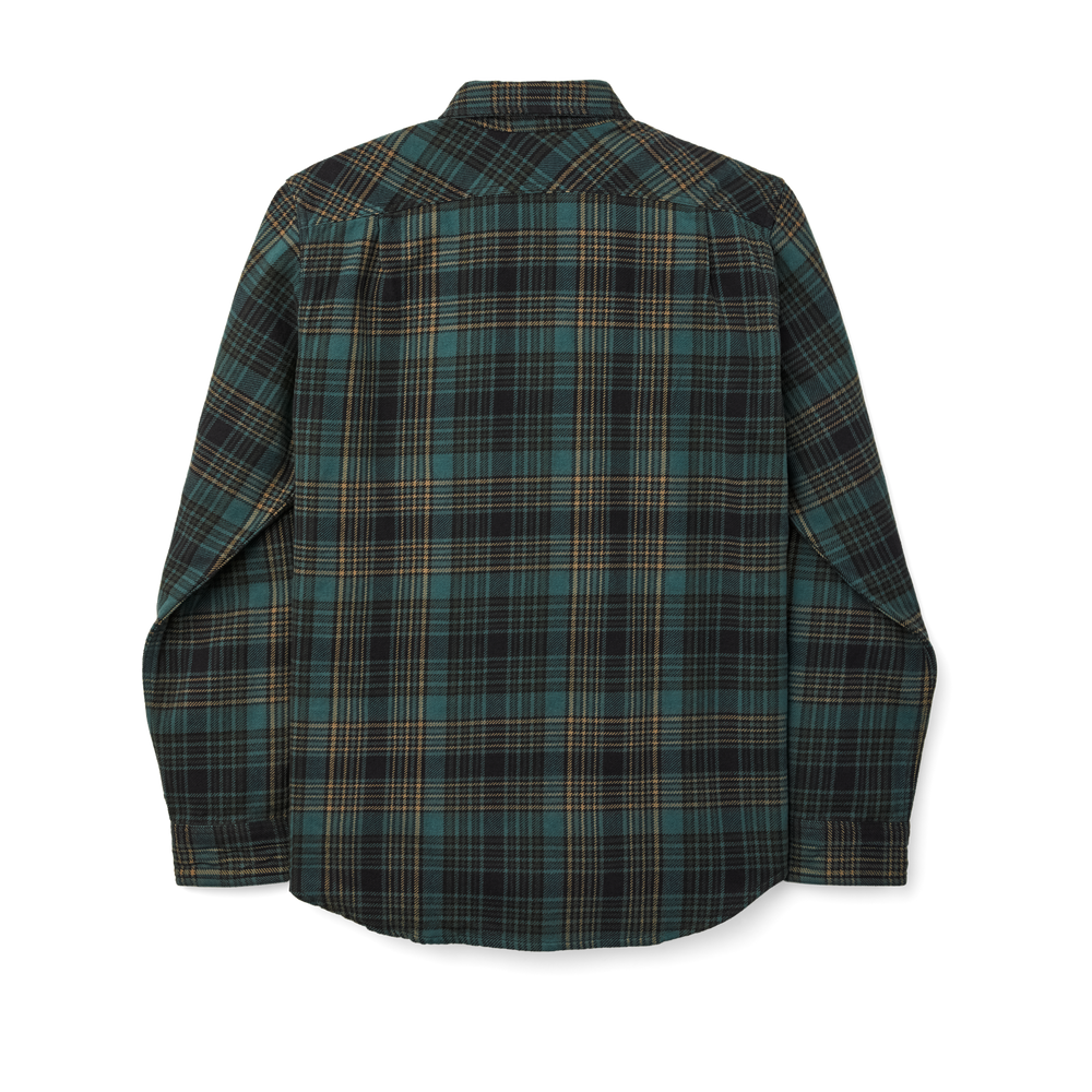 Alternate view of the Filson Vintage Flannel Work Shirt - Green / Olive / Black