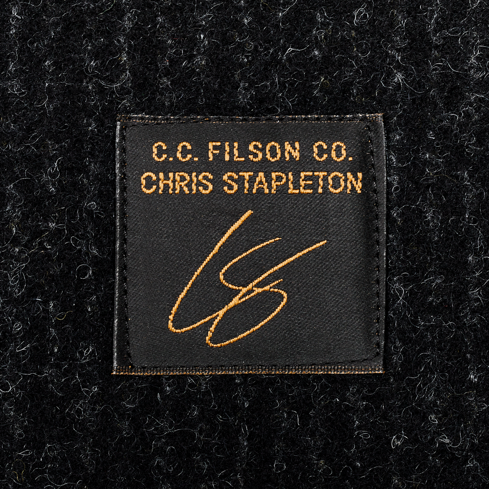 Alternate view of the Filson Chris Stapleton Signature Mackinaw Wool Cruiser - Black Charcoal / Rope Stripe
