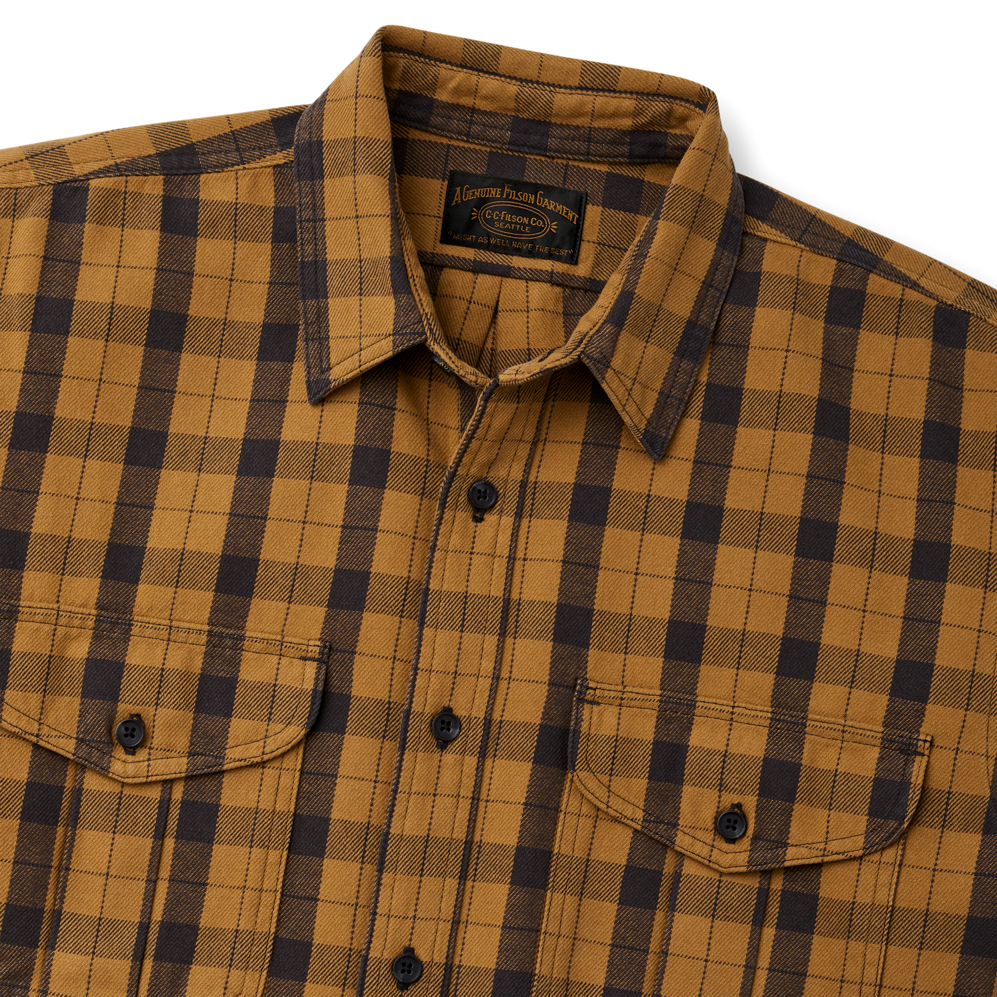 Alternate view of the Filson Vintage Wash Alaskan Guide Shirt - Wheat / Cinder