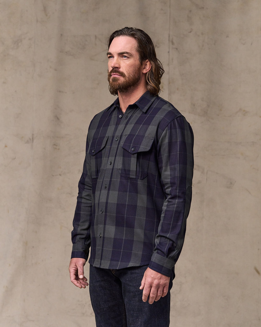 Vintage Wash Alaskan Guide Shirt - Indigo / Faded Black