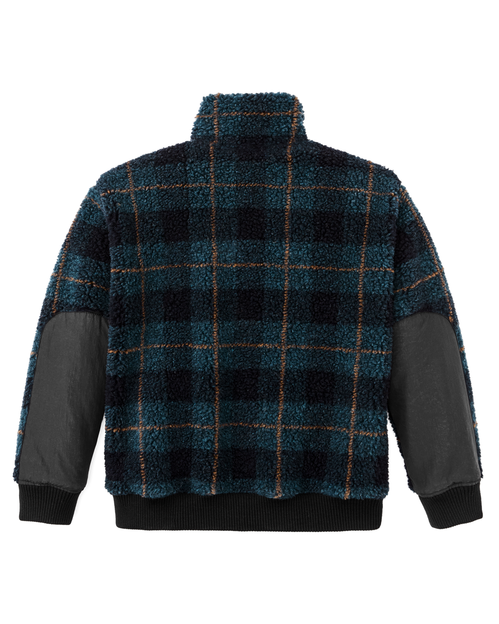 Women's Pile Fleece Popover - Blue / Black Plaid