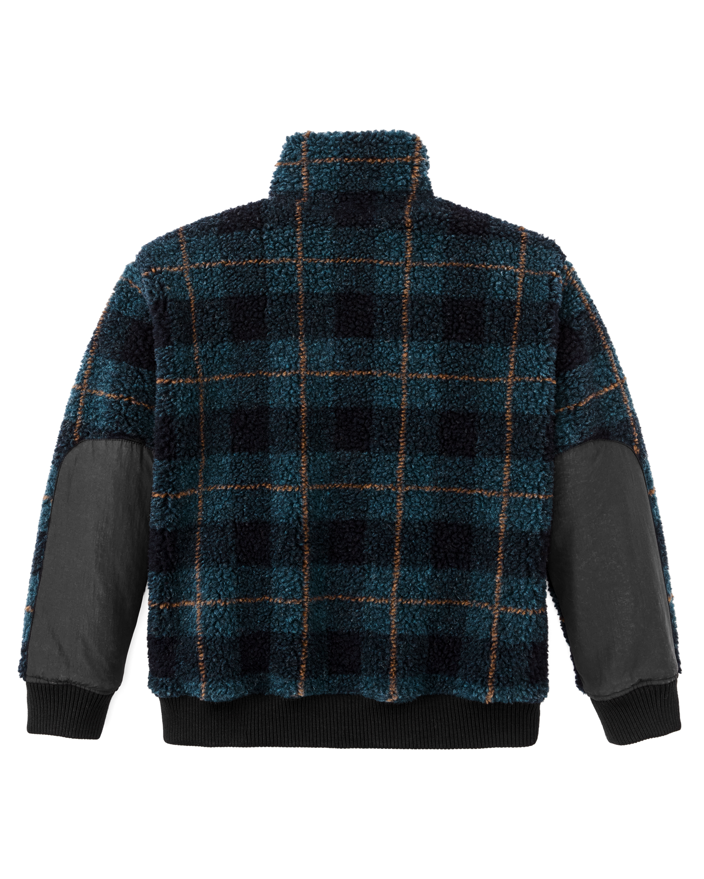 Women's Pile Fleece Popover - Blue / Black Plaid