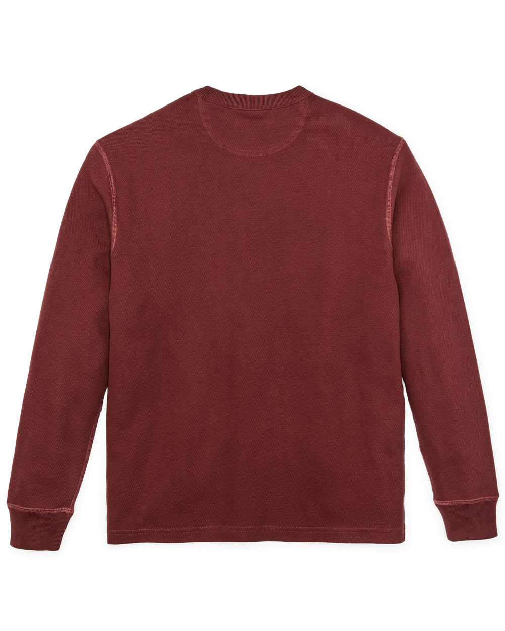 Waffle Knit Thermal Crewneck - Fired Brick