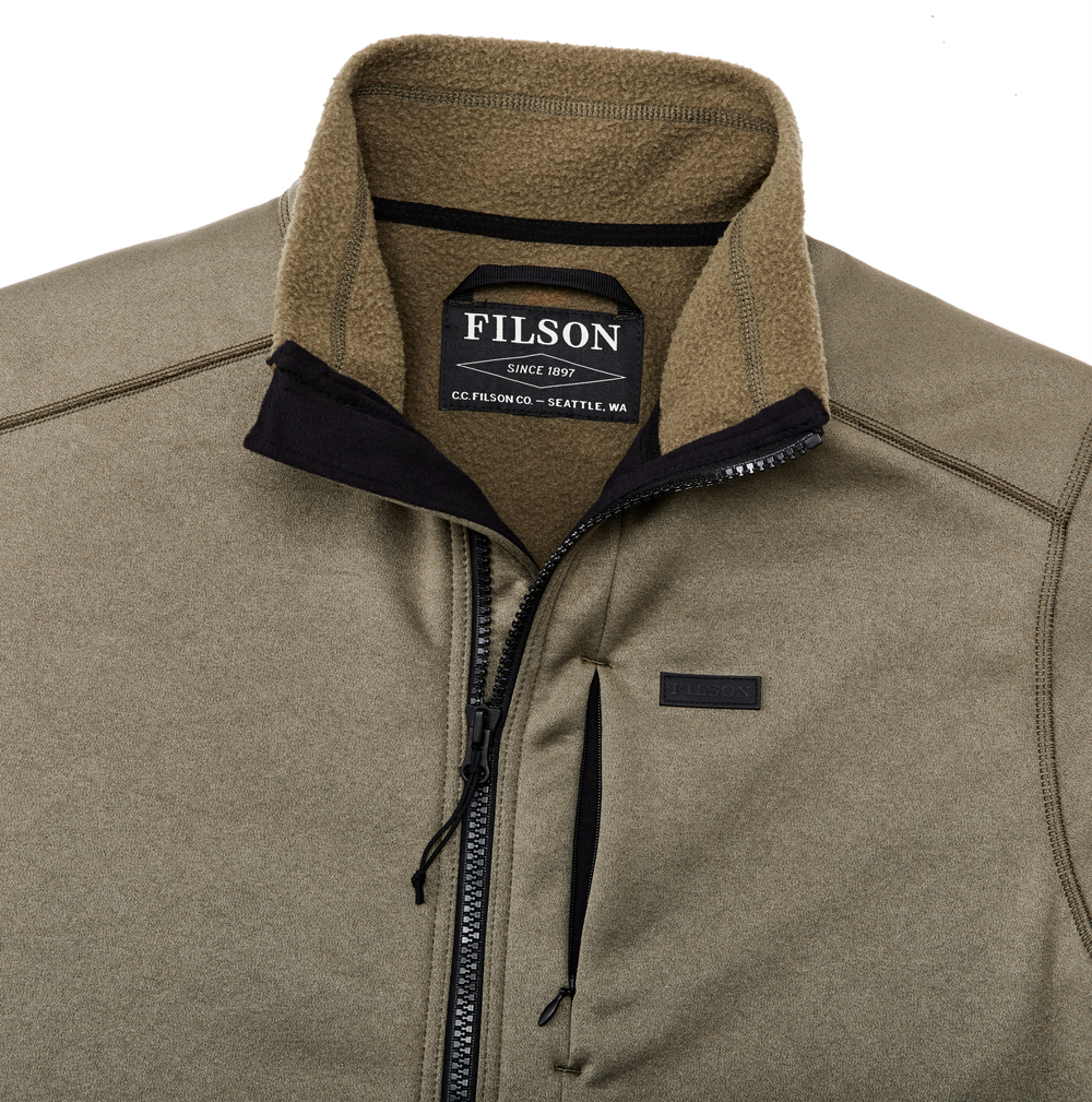 Alternate view of the Filson Granite Spire Fleece Jacket - Field Olive