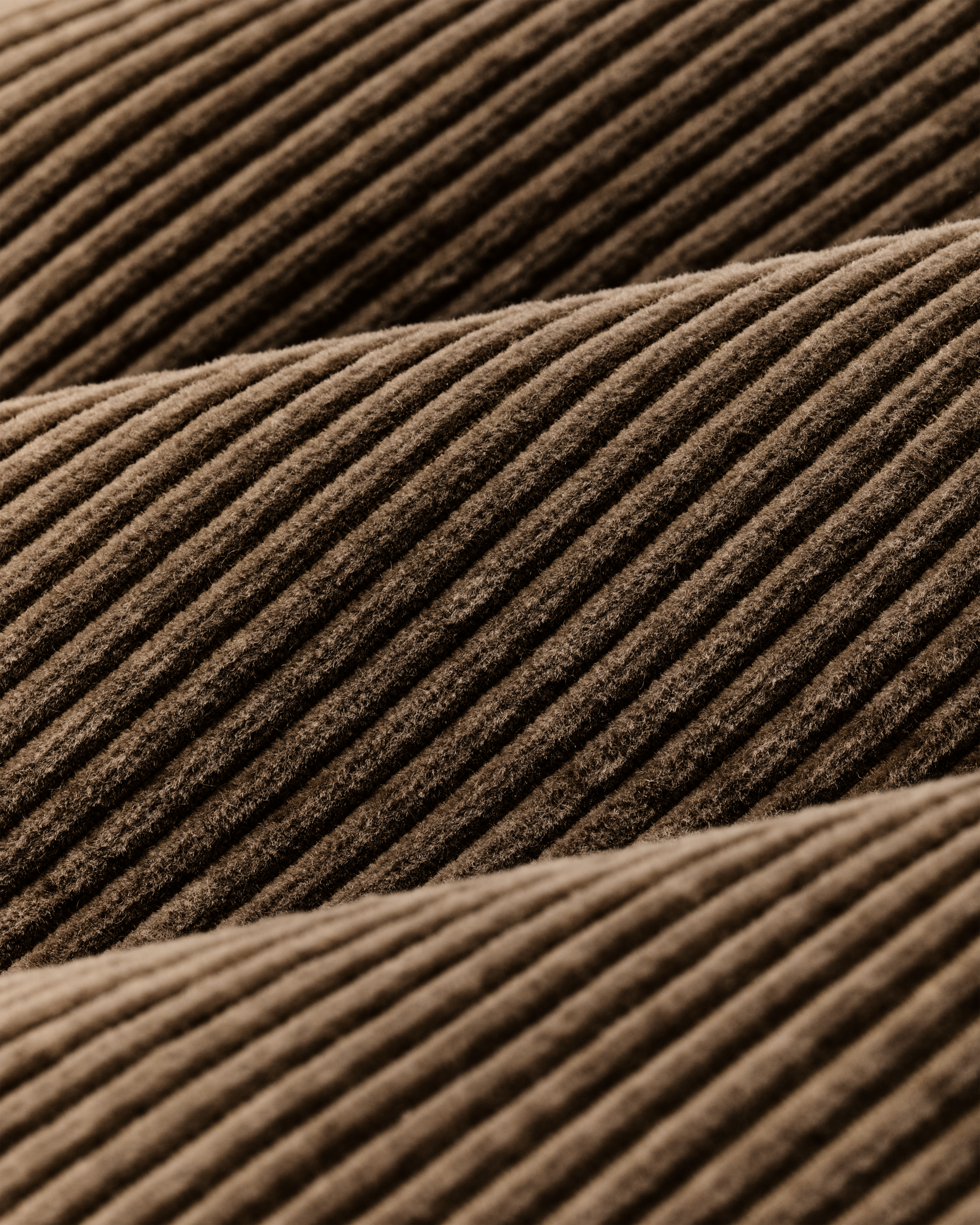 6-wale Corduroy Shirt - Brown