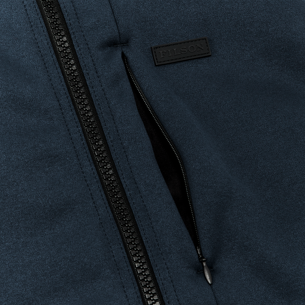 Alternate view of the Filson Granite Spire Fleece Vest - Service Blue