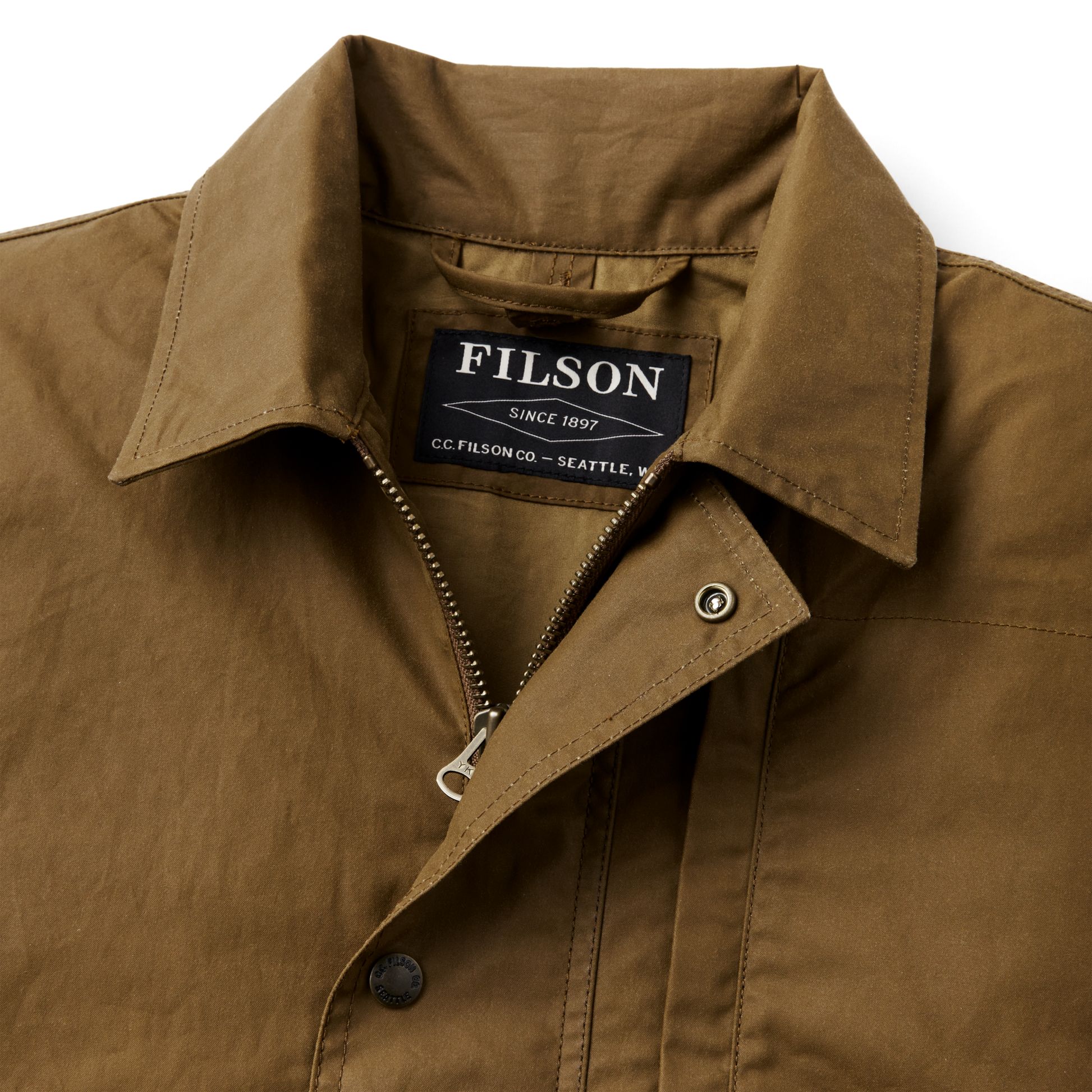 Alternate view of the Filson Aberdeen Work Jacket - Dark Tan