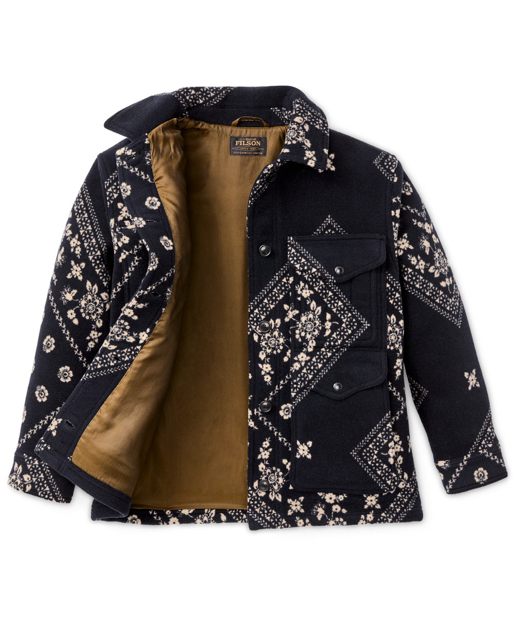 Women's Jacquard Wool Cruiser Jacket - Ink Navy